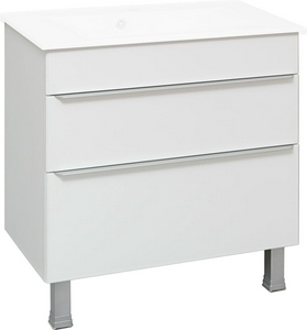 Тумба напольая 80 см, без раковины, 2 выдвижных ящик, цв. белый, XX Aqua de Marco AXIOMA 2080WGAXI/F