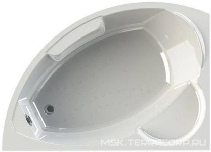 Ванна акриловая "", 1680х1200x500 мм, правая, БЕЗ каркаса, слива-перелива и панели, белая ZZ Vannesa Алари 2-01-0-2-1-218Ч