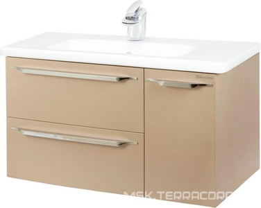 Тумба подвесная для комплекта Bellezza  100, БЕЗ раковины, цвет капучино ZZ Bellezza Луиджи 4639217270454