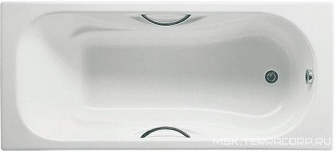 Ванна ROCA  170х75см чугунная, БЕЗ ножек, БЕЗ ручек ZZ Roca Malibu 2309G000R