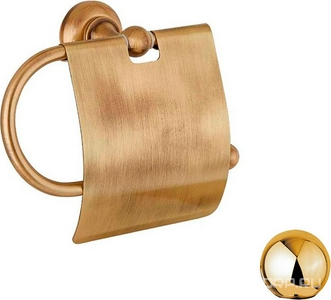 Держатель для т/б, с крышкой, (цв.золото),  ZZ Cezares Aphrodite APHRODITE-TRH-03/24-M