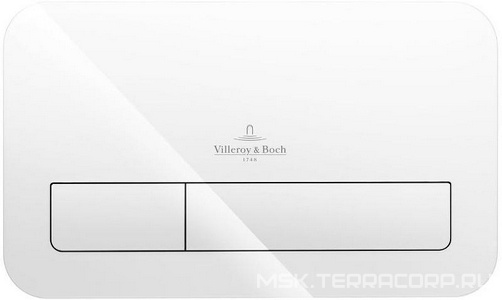 Клавиша двойного смыва (высококачественное безопасное стекло цв. белый глянец),  M200 ZZ Villeroy & Boch ViConnect 922400RE