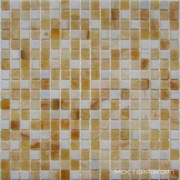 Мозаика из камня на сетке N20-206-15Р ZZ |30.5x30.5