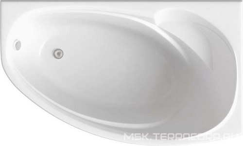 Ванна акриловая ФЛОРИДА 160х90 см, правая (БЕЗ каркаса n039639 и сифона 19649) ZZ Bas Флорида В 00039