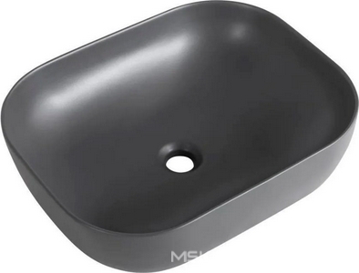 Раковина накладная на столешницу, 500x400xh140мм, без отв.д/смесит., без перелива, (цв.серый матовый), BelBagno ZZ BelBagno Универсал BB1302-H311