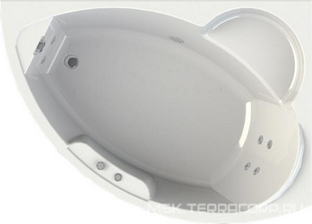 Акриловая ванна Radomir Wachter Алари R с гидромассажем и экраном, форсунки белые 168x120x50 Radomir wachter s355992