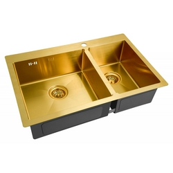 Мойка кухонная Zorg Inox PVD SZR-78-2-51 L bronze| 51x78x20