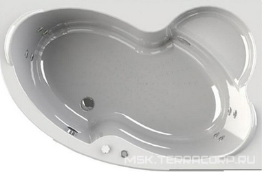 Акриловая ванна Radomir Wachter Ирма 3 R с гидромассажем и экраном, форсунки белые 160x100x42 Radomir wachter s391838