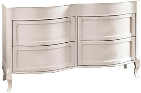 База132х52,8хh80см без ручек под раковину двойную, доводчики Blum, цвет Pergamon,  ZZ Eban Rachele FBSRC140-PG