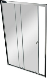 Дверь в нишу 1100хh1950мм, сдвижная с неподв. сегм., вход 583мм справа/слева, (стекло 6мм текстурное Punto, фурн.цв.хром), Anima ZZ