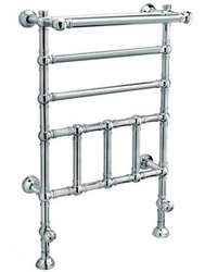 Полотенцесушитель напольный, с полкой, 600х295хh1042мм, подвод воды int.550мм, (цв.хром), краны, крепёж в компл., (ГВС, 6 bar) Margaroli 9-300 ZZ