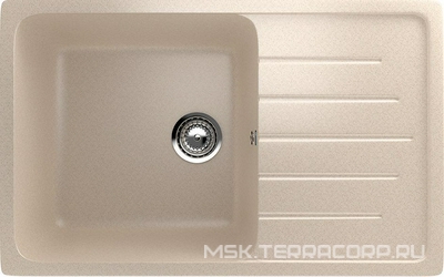 Мойка кухонная Ulgran U-400-328 бежевая| 49x75x20