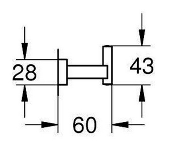 Набор аксессуаров (кольцо, держатель д/полотенца, ершик) ZZ Grohe Essentials Cube 40757001