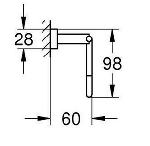 Набор аксессуаров (кольцо, держатель д/полотенца, ершик) ZZ Grohe Essentials Cube 40757001
