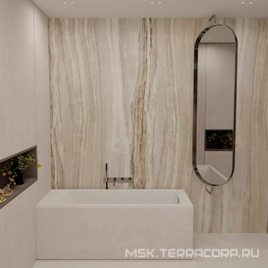 Ванна из литьевого мрамора 170х70, тонкий борт 15мм, без ножек и сифона XX Veconi Solita SLTSLIM17070