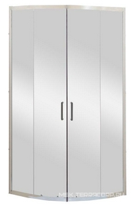 Душевой уголок 950х950хh1950мм, 1/4 круга, R550мм, (стекло прозрачн.5мм, фурн.цв.хром),  ZZ BelBagno Uno-195 UNO-195-R-2-95-C-Cr