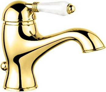 Смеситель для раковины, с д/к, (цв. латунь, ручка Petit Mont Blanc),  ZZ Nicolazzi Classico 3402 GB 76