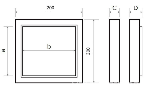Люк сантехнический ревизионный  30(в)*20(ш) см, открывание нажатием, ключ для регулировки в комплекте ZZ Люкер AL-KR AL-KR 30/20