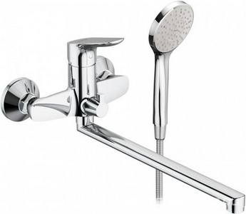 Смеситель для ванны/душа , c длинным изливом 350мм, с аксессуарами, хром ZZ RedBlu Origin Bit 779500000