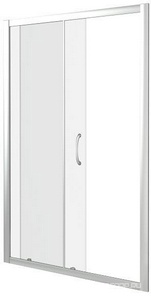Душевое ограждение "" 1100 мм (для Г-образного или как дверь в нишу) проф.хром, прозрачн.стекло, БЕЗ поддона, БЕЗ боковой части ZZ Good Door LATTE ЛА00008