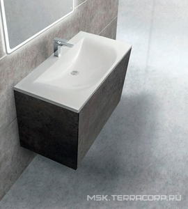 Раковина 100х50см, с 1 отв.д/смесит., (литьевой мрамор, цв.белый), Cezares ZZ Cezares Универсал CEZ1000/500-LV-MR