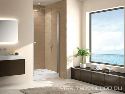 Дверь в нишу 650(642х655)хh1900мм, правая/левая, распашная, вход 570мм, (стекло прозр. 6мм, фурнит. цв.хром),  ZZ Cezares Eco ECO-O-B-1-65-C-Cr