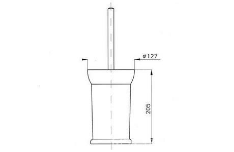 Ерш напольный, (цв.гальван.золото),  ZZ Nicolazzi Classica 1491 GB