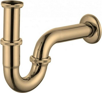 Сифон для раковины S-образный, 1 1/4, гориз.часть 80+170мм, (металл цв.бронза), Cezares ZZ Cezares Универсал CZR-STC-02