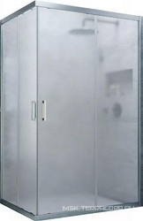 Душевое ограждение ZA-F NOVO, 120x100x200 см,  профиль матовый хром , стекло сатин, ZZ