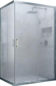 Душевое ограждение  NOVO, 120x100x200 см,  профиль матовый хром , стекло сатин, ZZ Vegas Glass ZA-F ZA-F NOVO h2000 120*100 07 10