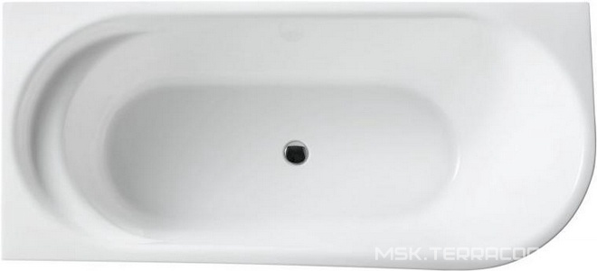 Ванна 1500x780xh600мм, R Правая, акрил, слив-перелив цв.хром в комплекте, BelBagno ZZ BelBagno Универсал BB410-1500-780-R