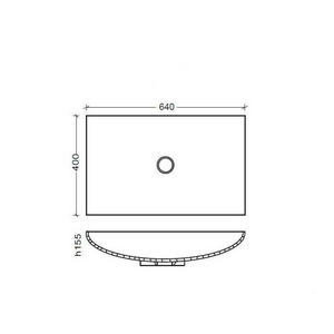 Раковина накладная на столешницу  /640х400 мм/ ZZ Boheme Flow 816
