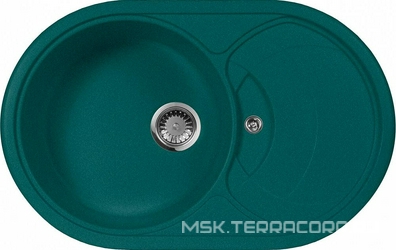 Мойка кухонная AquaGranitEx M-18s зеленая| 50x78x20