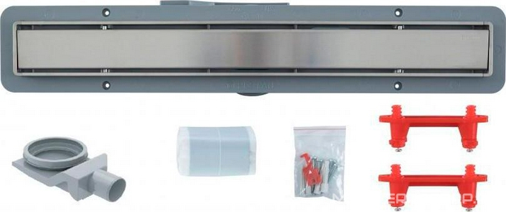 Дренаж.канал 850мм,готовый компл,сифон d50 вых.вбок 48л/мин,затвор(сухой/гидро),мин h монтаж 52мм,2х стор.вставка цв.мат.хром/под плитку, ZZ Pestan Betto Line 13702512