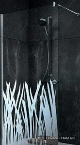 Боковая стенка, отдельно 1100хh2000мм, (проф. хром, стекл/проз. Anti-Plaque 6мм, стбил. кроншт., крепл в компл), 4-х угол.,Huppe Design ZZ Huppe Huppe  Design Elegan 8E1104 092 322