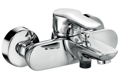 Смеситель для ванны и душа, однорычажный, короткий излив, БЕЗ душ.гарн., хром KL