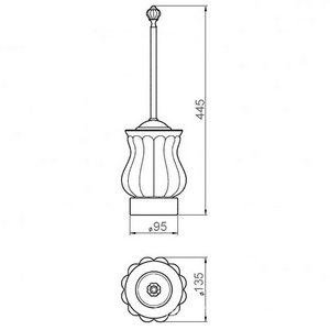 Ерш напольный, (цв.золото / керамика),  ZZ Migliore Olivia 17517