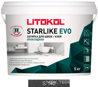 Затирка  NERO GRAFITE S.140  5 кг. ZZ Litokol Starlike EVO S140/5