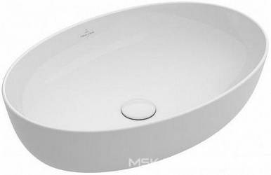 Раковина овал.610x410хh125мм, для устан. на столешницу, без отв. д/смес., перелива и незапираемого сливного клапана,(цв. 01 белый), Artis ZZ