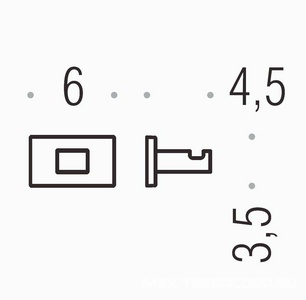 Крючок одинарный, хром,  Colombo Look LC27.000