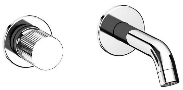 Смеситель для раковины, встраиваемый в стену, излив 139мм, (цв.хром),  ZZ Paini Cox Grip 7GCR208