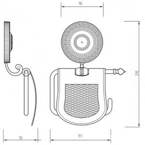 Держатель для т/б, с крышкой, БЕЗ РОЗЕТКИ (цвет золото),  ZZ Migliore Monte Carlo 28065