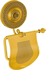 Держатель для т/б, с крышкой, БЕЗ РОЗЕТКИ (цвет золото),  ZZ Migliore Monte Carlo 28065