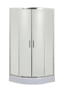 Душевой уголок 900х900хh1950мм, 1/4 круга, R550мм, (стекло рифленое Punto.5мм, фурн.цв.хром),  ZZ BelBagno Uno-195 UNO-195-R-2-90-P-Cr