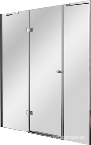Душевая дверь 1400x1950 мм, стекло-прозрачное, профиль-хром,  ZZ Cezares Verona VERONA-W-B-13-40+60/40-C-Cr