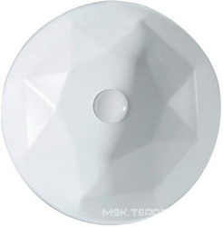 Раковина накладная на столешницу, круглая 405х405хh140 мм, без отв.д/смесит., без перелива, (цв.белый глянцевый), BelBagno ZZ