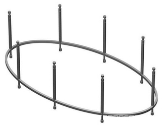 Каркас для ваны Admine 190x95 см, в комплекте с монтажным набором XX