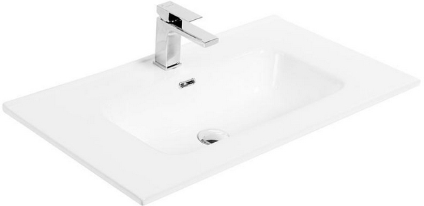 Раковина (ПРОДАЖА ТОЛЬКО С БАЗОЙ ПОД РАК.) 1010х460мм, с 1 отв.д/смесит., с переливом, (керамика, цв.белый), BelBagno BelBagno Универсал BB1000ETL