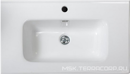 Раковина (ПРОДАЖА ТОЛЬКО С БАЗОЙ ПОД РАК.) 1010х460мм, с 1 отв.д/смесит., с переливом, (керамика, цв.белый), BelBagno