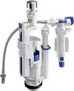 Механизм смыва, (кнопка цв.бронза), для бачка унитаза "Моноблок", Kerasan ZZ Kerasan Универсал 7509 93